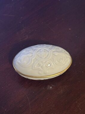 Vintage Lenox Lyric Ivory Porcelain Trinket Box